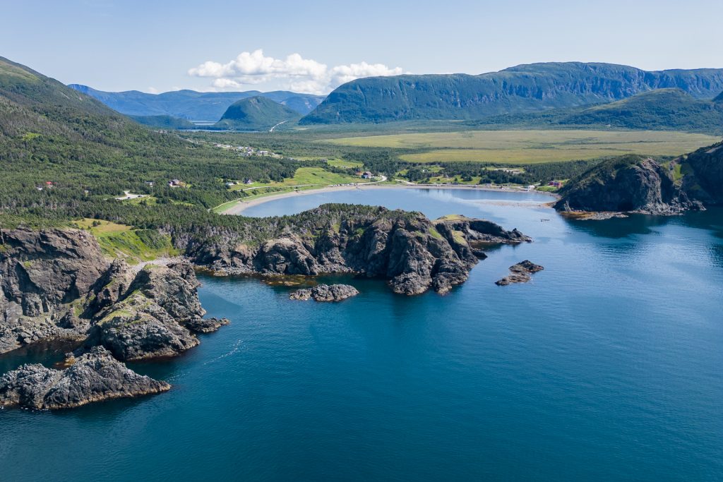 Aerial view of Bottle Cove, Lark Harbour