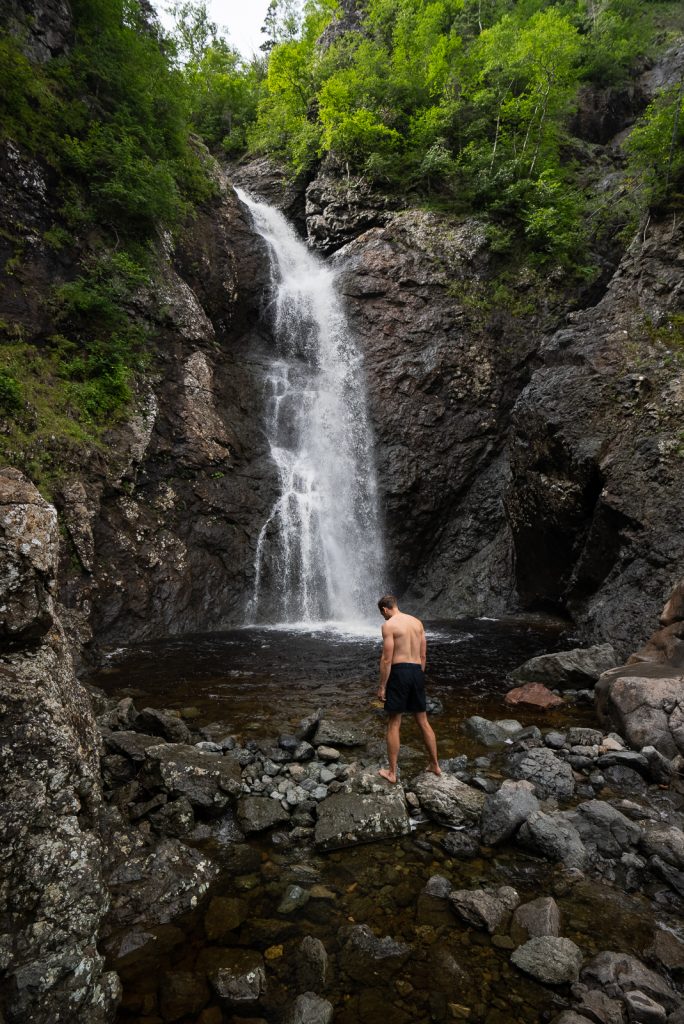 Copper Mine Falls waterfall near the Bay of Islands